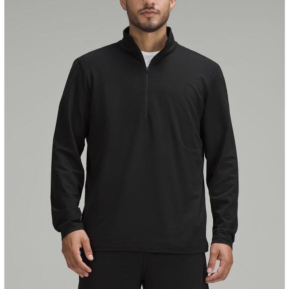 Lululemon Soft Jersey Half Zip LM3F45S Black L NWT MSRP $98 - Picture 1 of 7